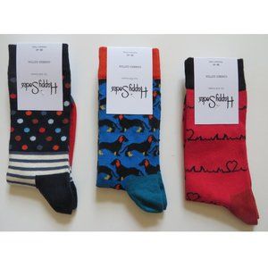 NWT Happy Socks Women Adults 3-Pack Mix Color - V8
